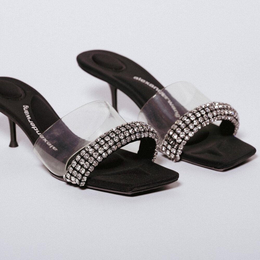 Alexander Wang  PVC Crystal Embellishments Slides